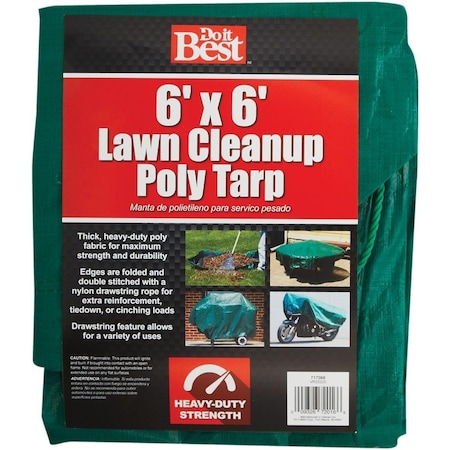 All-Source 6 ft x 6 ft Tarp, Green 717068